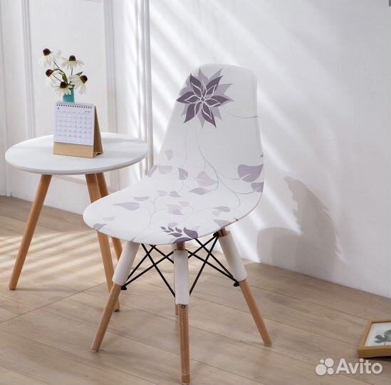 Чехол на стул eames разный принт