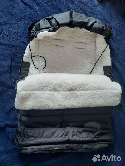 Конверт- мешок меховой в коляску для ребёночка