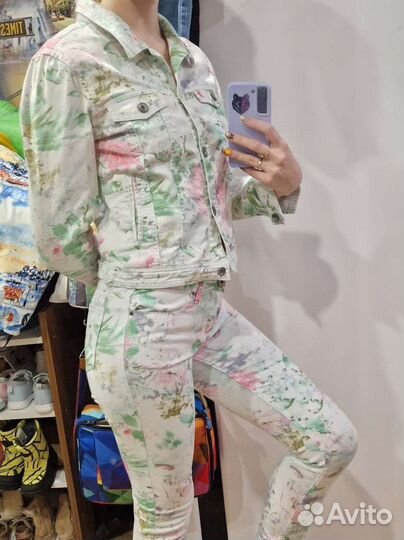 Джинсовый костюм летний