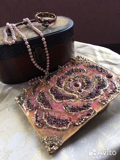 Блокнот ручной работы с натуральными камнями из эп