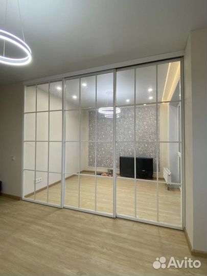 Двери лофт-перегородка для зонировния