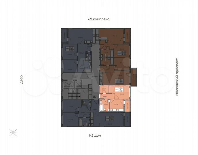1-к. квартира, 36,2 м², 6/15 эт.