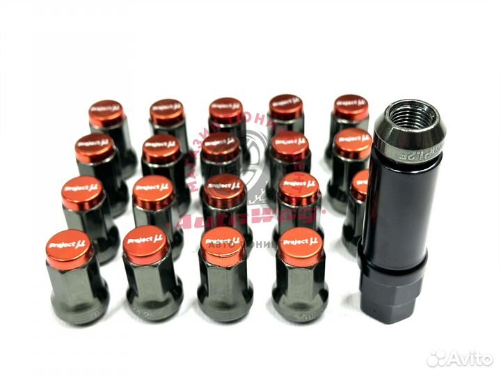 Гайки колёсные Project M12*1.25 оранжевые