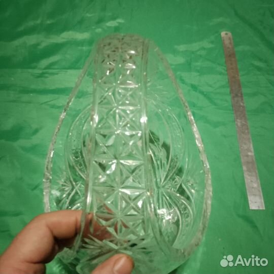 Ваза хрусталь корзина богемия