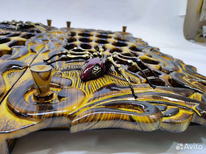 Нарды ручной работы с пауком 3d