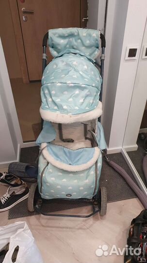 Детские санки коляска ника