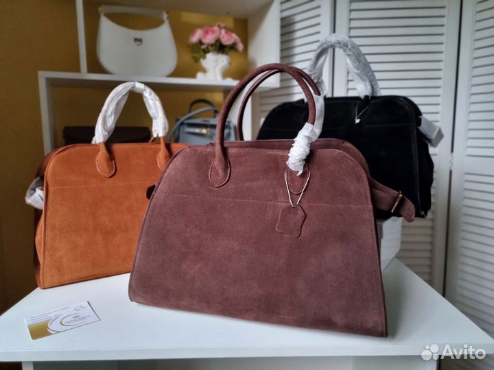 Сумка the row margaux замша