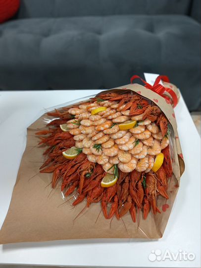 Букет из раков и креветок