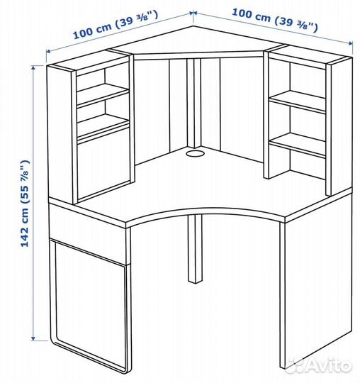 Письменный стол угловой, компьютерный стол