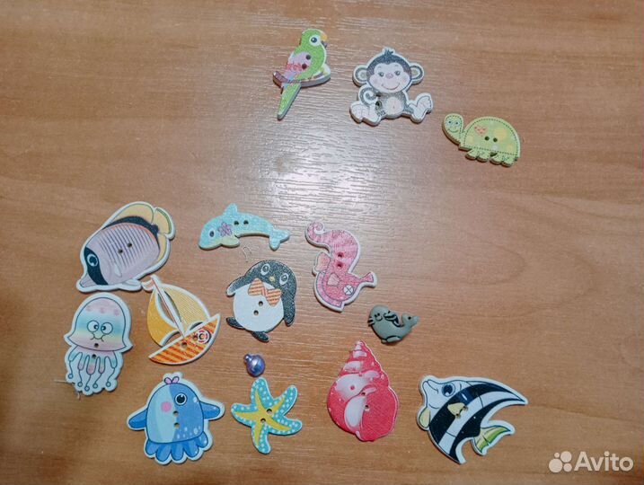 Сет фигурных пуговиц 50 штук