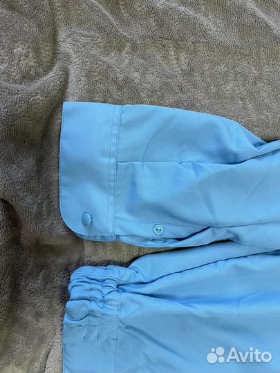 Рубашка форменная голубая