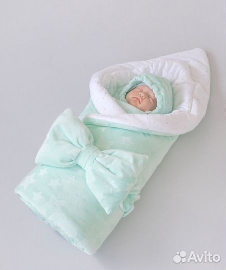 Конверт и одеяло на выписку зима