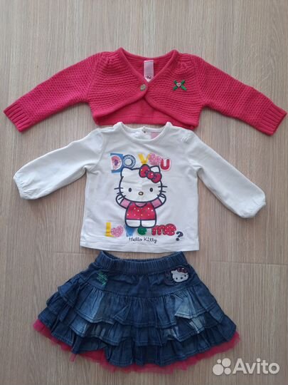 Одежда на девочку пакетом р. 68-74