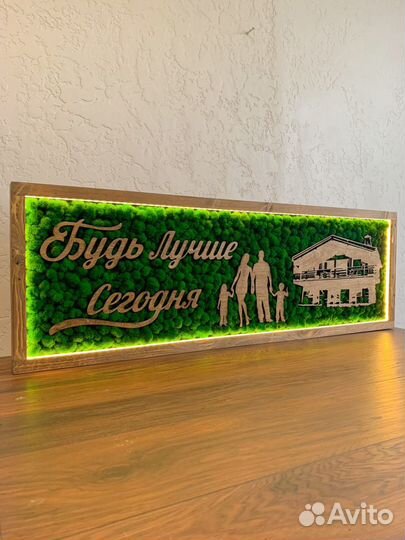 Панели панно фитостены мох стабилизированный