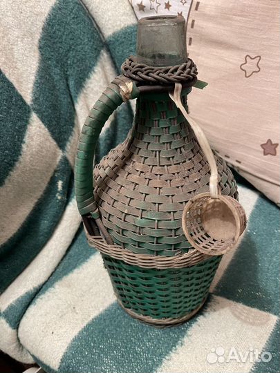 Бутыль для вина стекло 5литров с пробкой