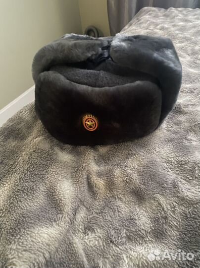 Мужская шапка ушанка офицерская