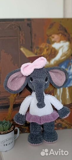 Мягкая игрушка слоник ручной работы