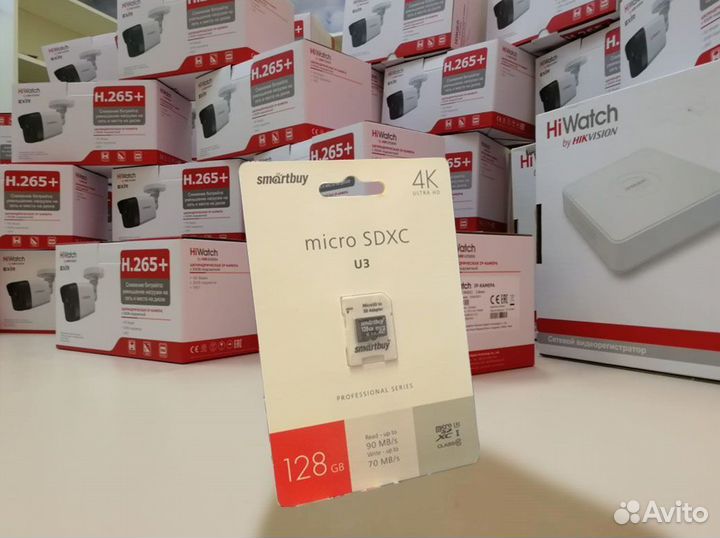 Флеш карта microsdxc 128gb Pro U3 для IP видекамер