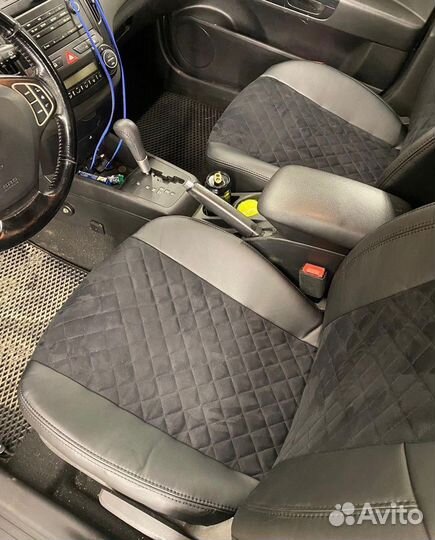 Чехлы алькантара Ромб Kia Ceed 1 от Автопилот