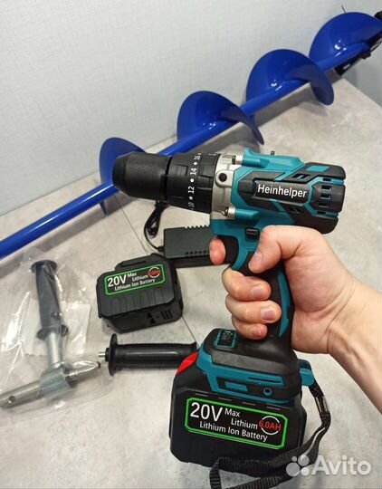 Комплект для ледобура шуруповерт + Тонар 130