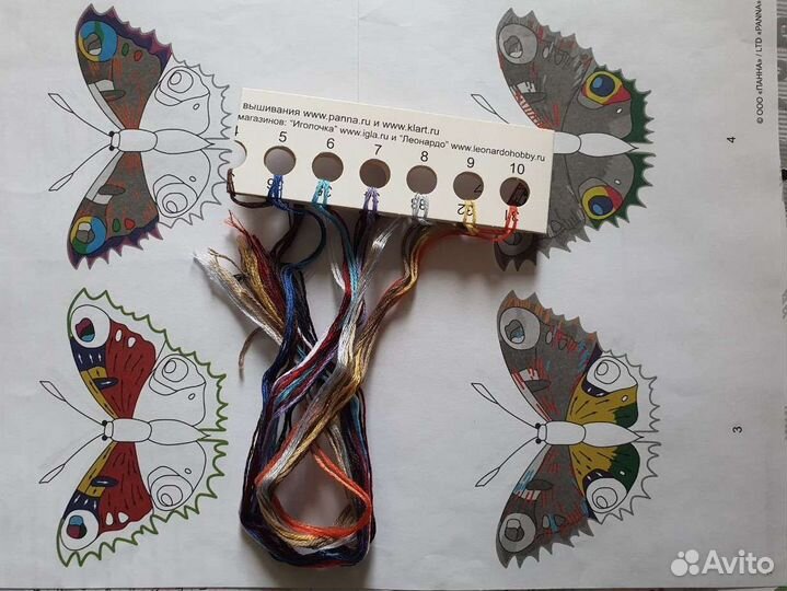 Остатки от набора для вышивания гладью