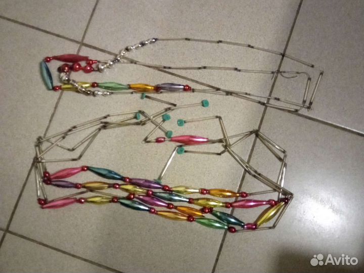 Елочные бусы СССР стеклярус