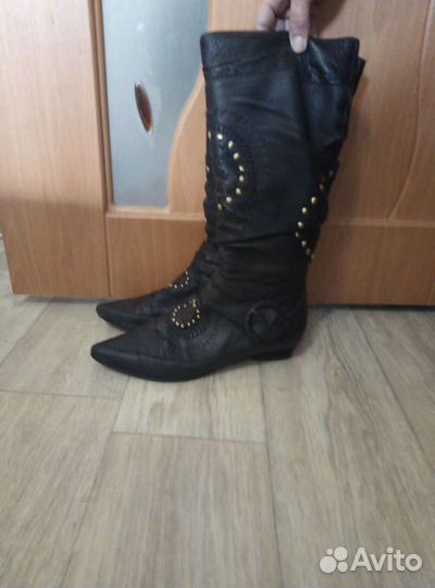 Сапоги натуральная кожа, натуральный мех