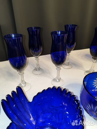 Фужеры цветного стекла