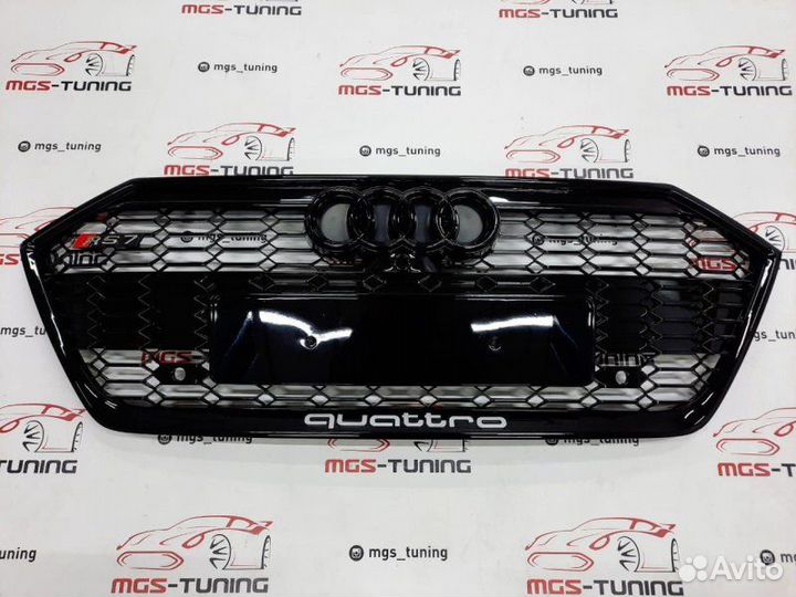 Решетка на Audi A7 в стиле RS7 17+ гг. дизайн 3