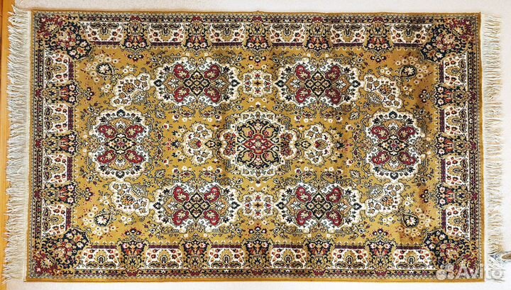 Ковёр 1,4х2м шерсть ГДР Германия этикетка