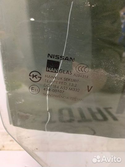 Стекло заднее правое Nissan Almera Classic B10