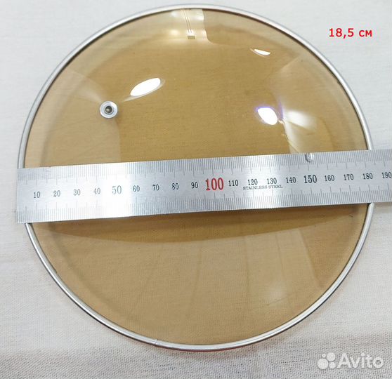 Крышки стеклянные без ручки 16,5-18,5-24,5 см