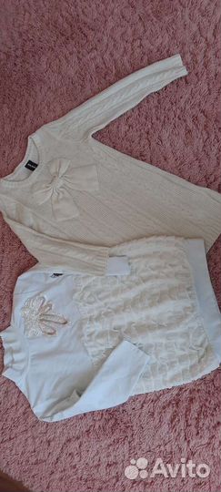 Пакетом одежда на девочку 110-116