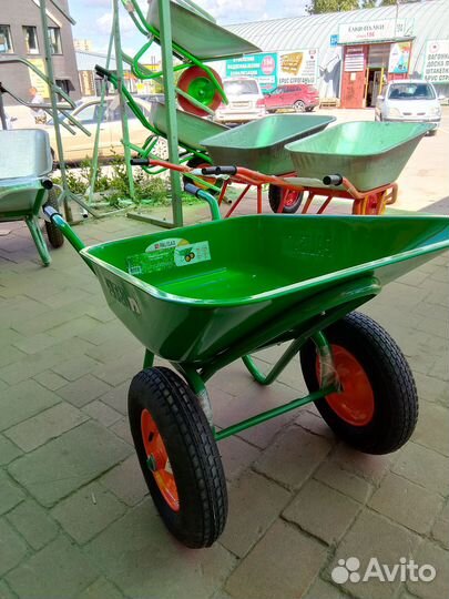 Тачка строительная 2колеса Palisad цвет зеленый