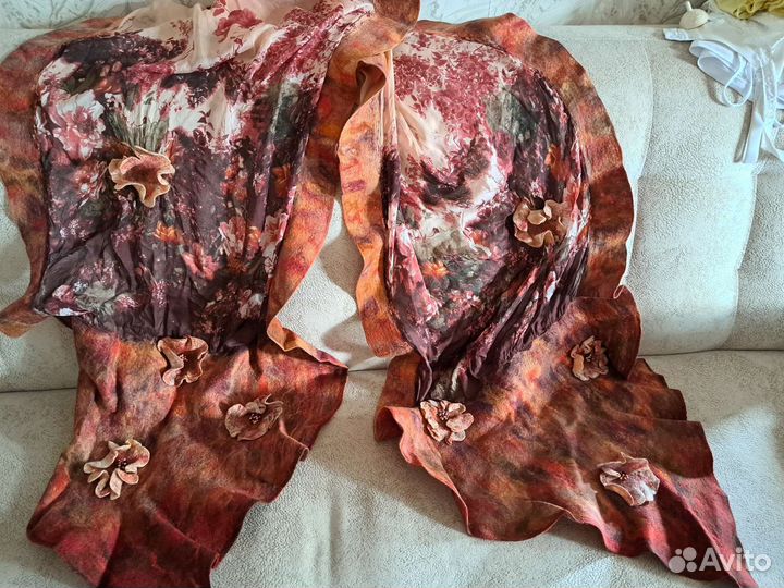 Палантин ручная работа