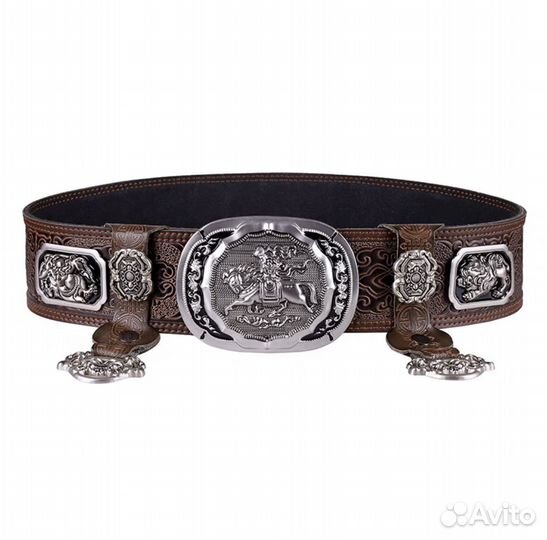 Ремень кожаный на дэгэл