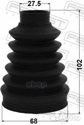 Пыльник шрус внутренний комплект PVC 68X102X27.5