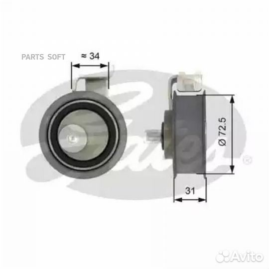 Gates T43017 Ролик грм audi A3,TT/VW bora,golf,sha