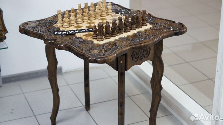 Шахматный столик 3в1 нарды, шахматы, шашки