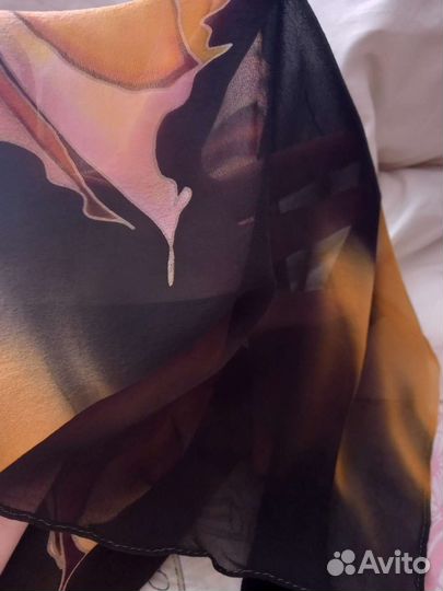 Шарф натуральный шелк ручная работа