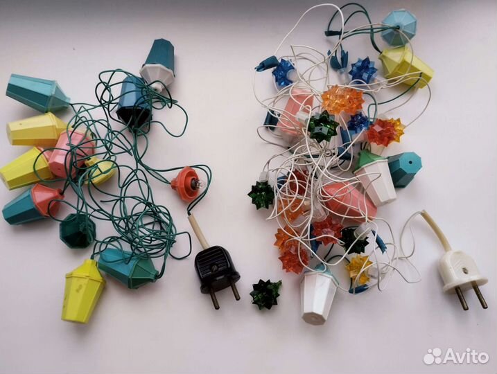 Две ёлочные гирлянды СССР