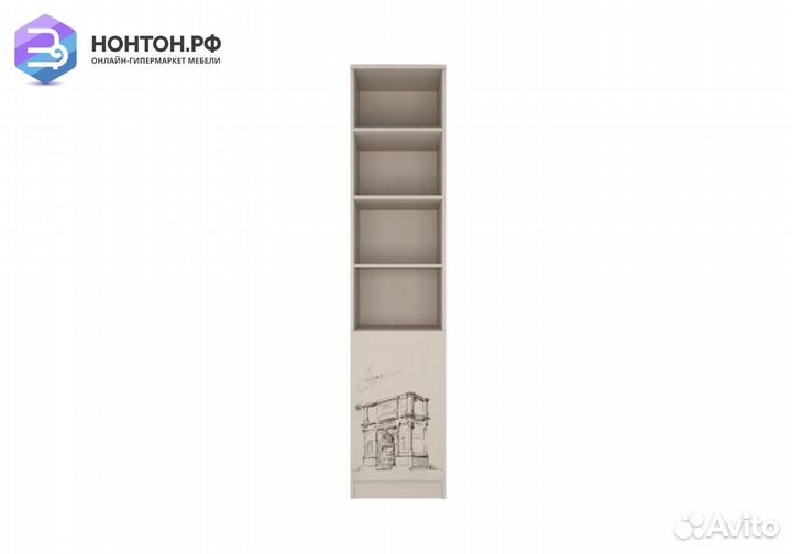 Стеллаж Мийа-3А ясень шимо светлый / фотопечать го