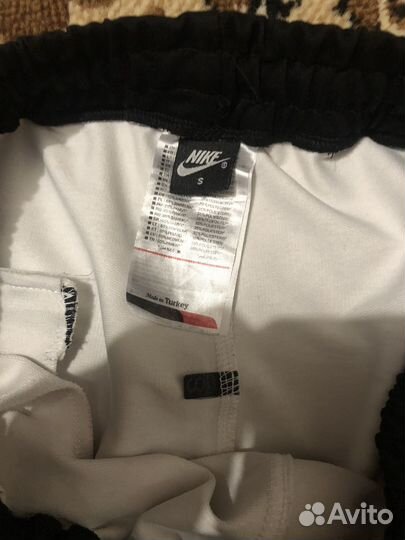 Штаны nike tech fleece черные белый