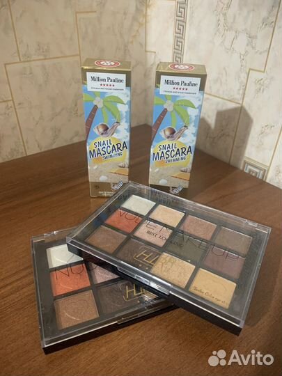 Палетка теней + тушь + подводка для глаз