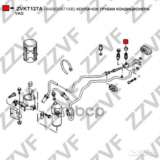 Колпачок трубки кондиционера VAG 8A0820871AB ZV