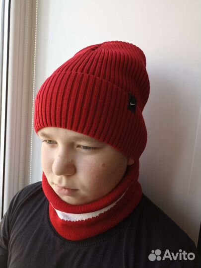 Комплект шапка + снуд весна новые