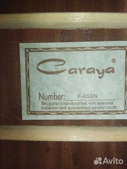 Акустическая гитара бу Caraya F650N