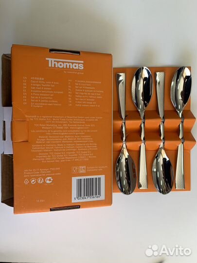 Набор чайных ложек и нож Tomas