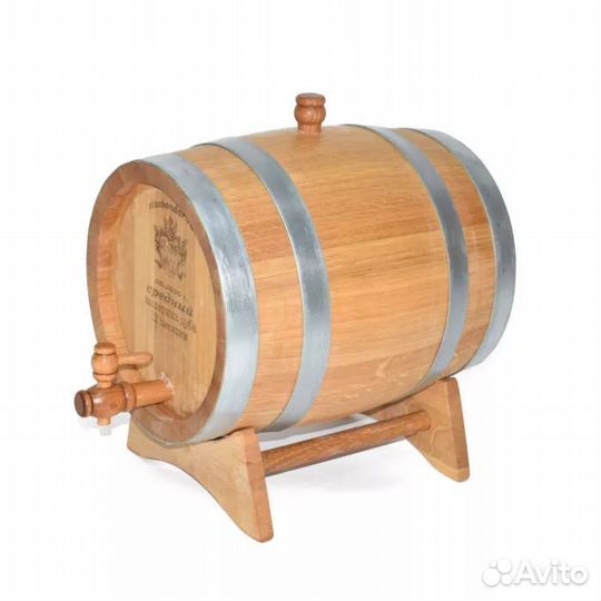 Бочка дубовая ставбондарь, 15 л с краном + воск