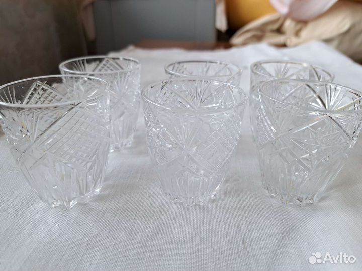 Хрустальные стопки 3 вида